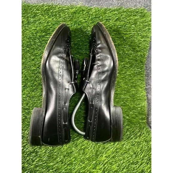 Allen Edmonds Arlington Tassel Loafers Black Leather 10.5 D Made in USA Dress Sh